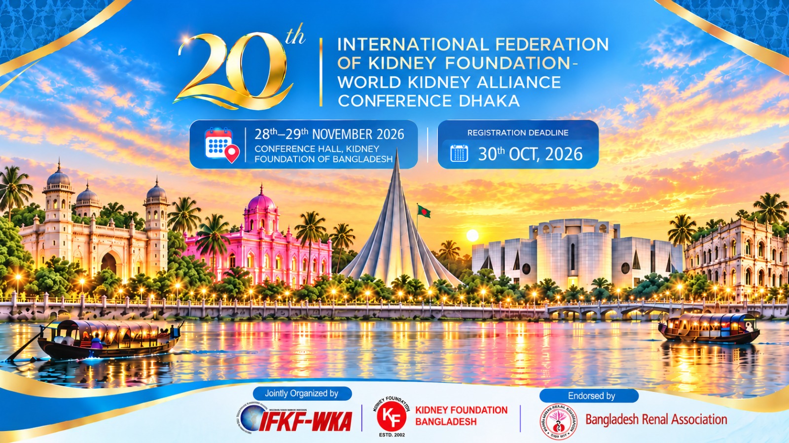 20th IFKF-WKA Conference Dhaka 2026 - Kidney Foundation Bangladesh